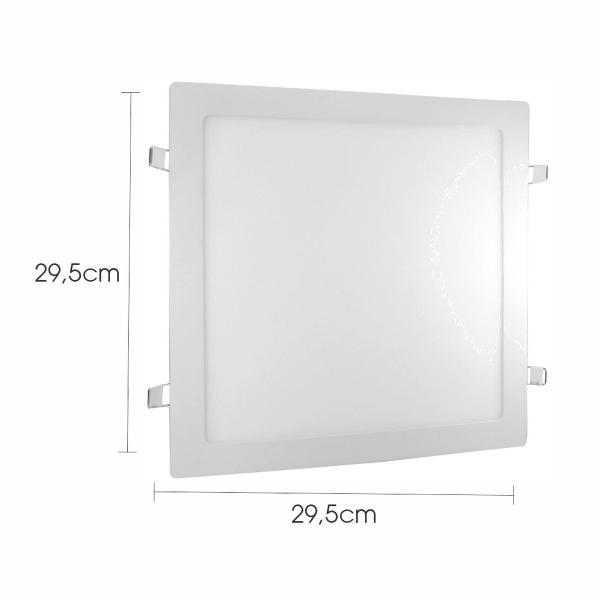 Imagem de Luminaria  Plafon Led Embutir 24W 6000K Quadrada Lumier