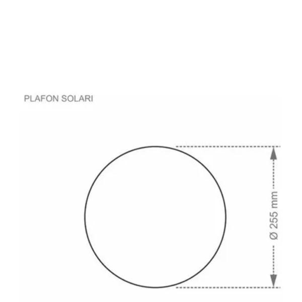 Imagem de Luminária Plafon Solari Redondo 26cm 30w 1xe27 Taschibra