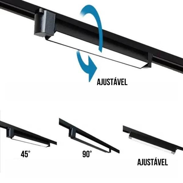 Luminária (Preta) Luz Difusa Linear 10W De 20Cm Para Trilho - CBC Imagem de Luminária (Preta) Luz Difusa Linear 10W De 20Cm Para Trilho