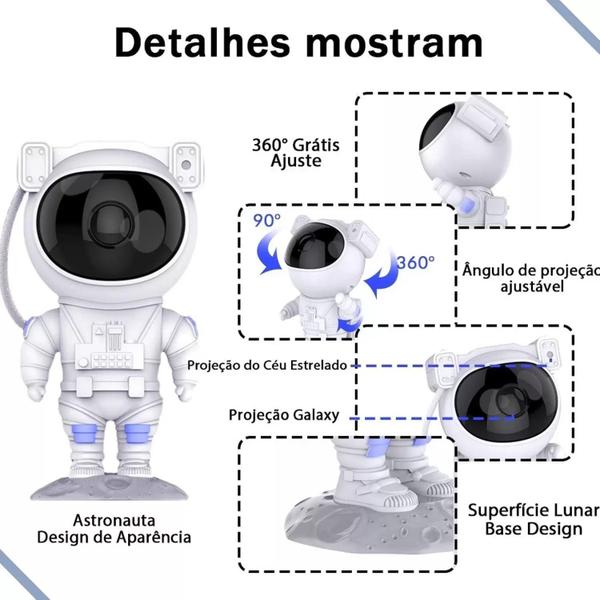 Imagem de Luminária Projetor Astronauta Galáxia 110v/220v