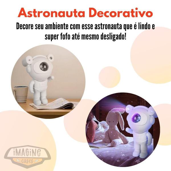 Imagem de Luminária Projetor Imagem Espacial Astronauta Som Bluetooth