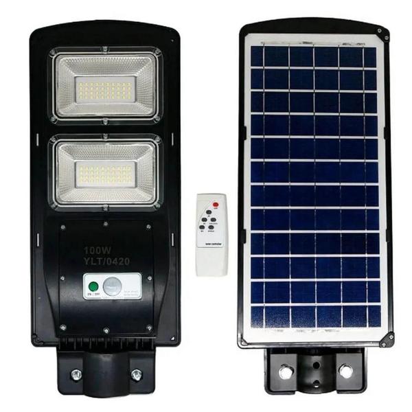 Imagem de Luminária Pública Led Solar 100W Com Sensor Fotocélula