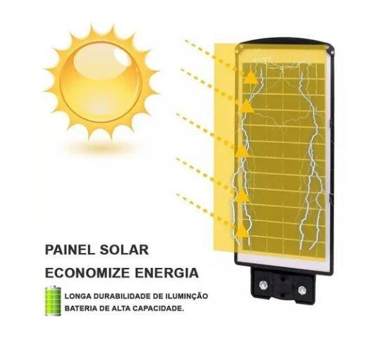 Imagem de Luminária Publica Poste Energia Solar 120w Real Sensor Controle