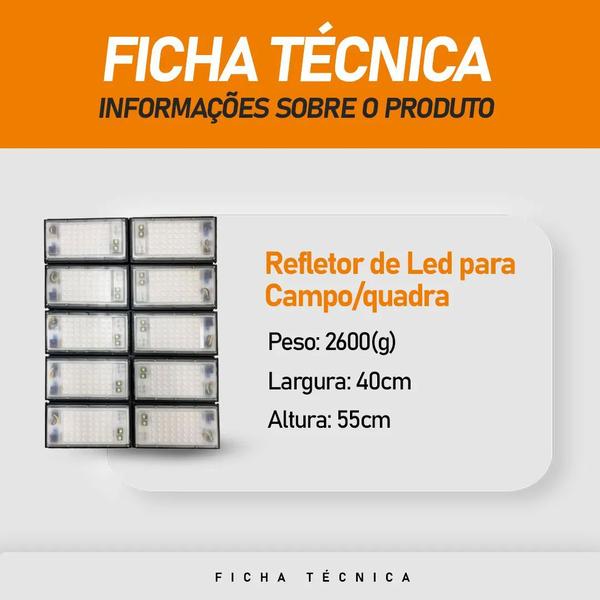 Imagem de Luminaria Refletor Led 1000w N1 Ip68 Holofote Bivolt Luz Branca