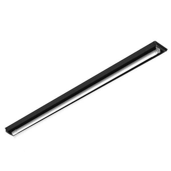 Luminária Sobrepor Tubular 1 Lâmpada Retangular 120cm Preta Lumepetro Imagem de Luminária Sobrepor Tubular 1 Lâmpada Retangular 120cm Preta Lumepetro
