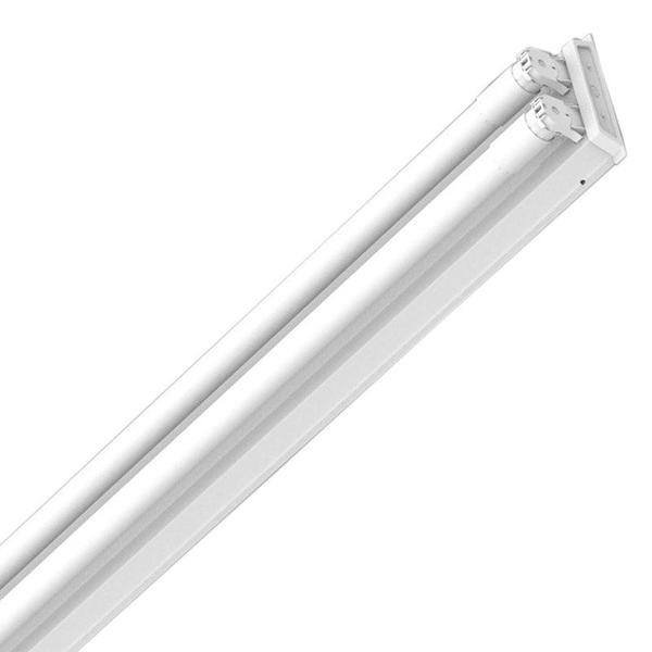 Imagem de Luminária Sobrepor Tubular 2 Lâmpadas Retangular 63,5cm Branco Lumepetro