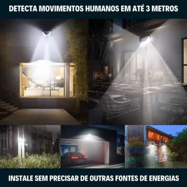 Luminária Solar 100 Leds Preto Jardim Automática - ZONNE Imagem de Luminária Solar 100 Leds Preto Jardim Automática