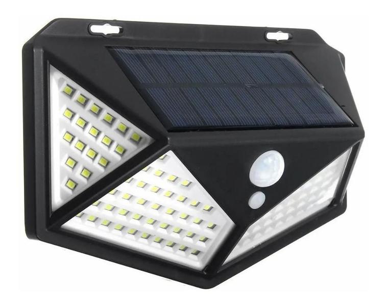 Luminária Solar 100 Leds Sensor Presença Água - VALECOM Imagem de Luminária Solar 100 Leds Sensor Presença Água - VALECOM