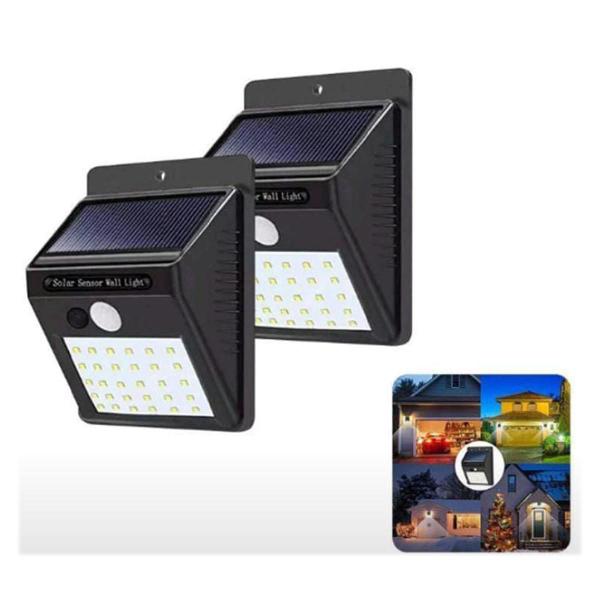 Imagem de Luminária Solar 30 Leds Sensor De Movimento Prova D'Agua