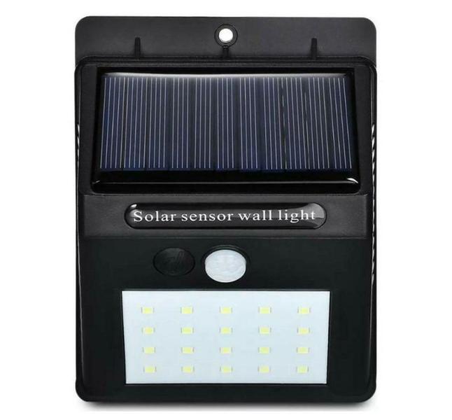 Imagem de Luminária Solar 40W Sensor De Presença Balizador 20 Leds