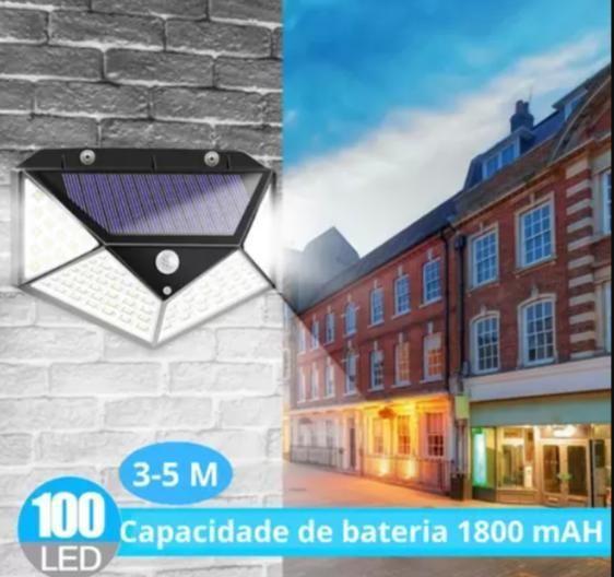 Imagem de Luminária Solar Arandela Goldenultra 100 Leds Sensor