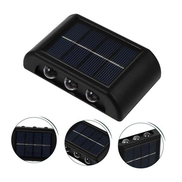 Imagem de Luminaria Solar Arandela Led Spot Kit 2 Uni Parede Caminho Rua Casa Garagem Jardim Quintal Balizador Iluminaçao Segurança