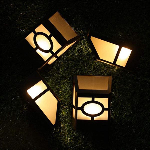 Imagem de Luminaria Solar Balizador Spot Arandela Parede Kit 2 Uni Decoraçao Casa Quintal Jardim Varanda Luz Led Iluminaçao Segurança