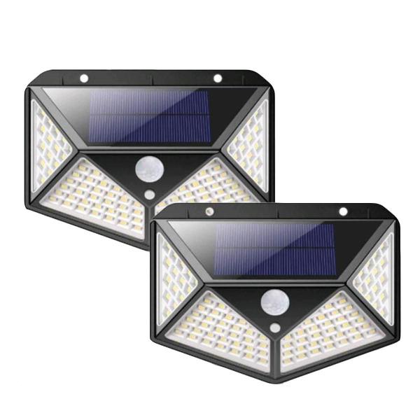 Luminária Solar Com Sensor De Movimento 100 Leds - Doxa Imagem de Luminária Solar Com Sensor De Movimento 100 Leds