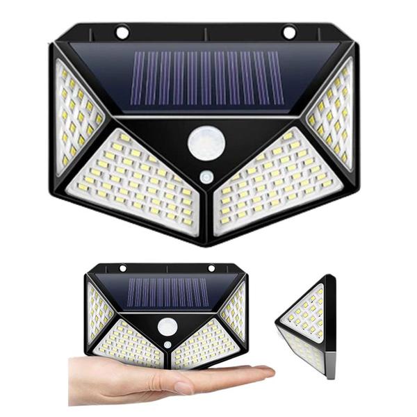 Imagem de Luminária Solar de Parede 100 Leds com Sensor Presença