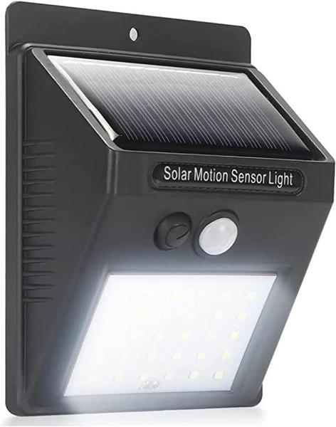 Imagem de Luminaria solar de parede 20 led com sensor de movimento presença