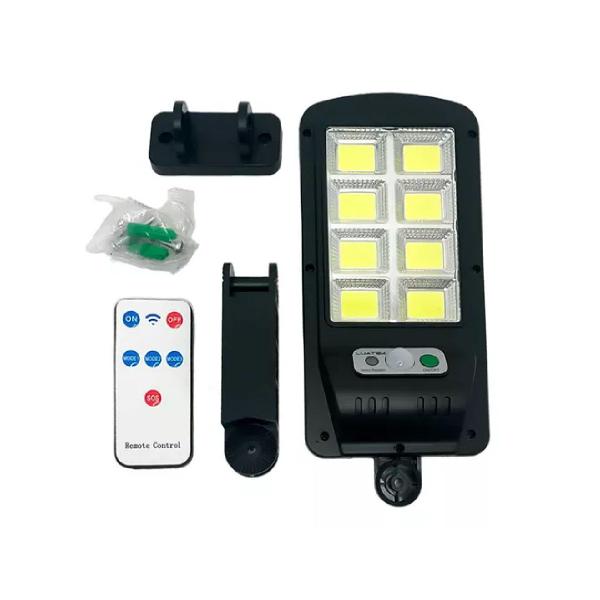 Imagem de Luminária Solar Externa Refletor de Poste 150W Com Controle Remoto e Sensor de Presença Luz Led Para Jardim Quintal