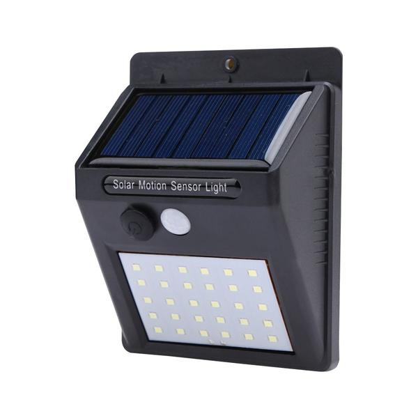 Luminaria Solar Jardim Parede 30 Led Sensor Movimento Gt512 - Lorben Imagem de Luminaria Solar Jardim Parede 30 Led Sensor Movimento Gt512