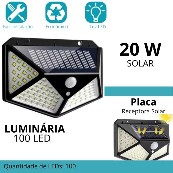 Imagem de Luminária Solar Jardim Prova D'Água Com Design Elegante E Luz Forte