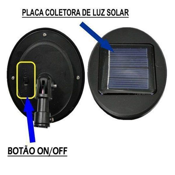 Imagem de Luminária Solar Jardim PVC Rígido Spot 1383 3 Leds