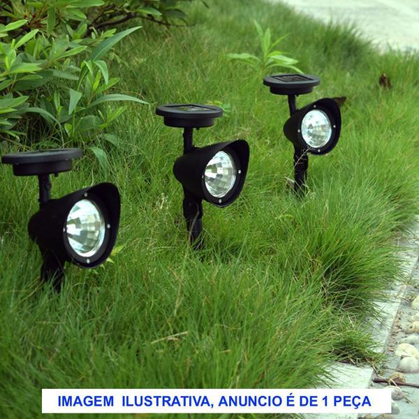 Imagem de Luminária Solar Jardim PVC Rígido Spot 3 leds 1 peça CBRN13074