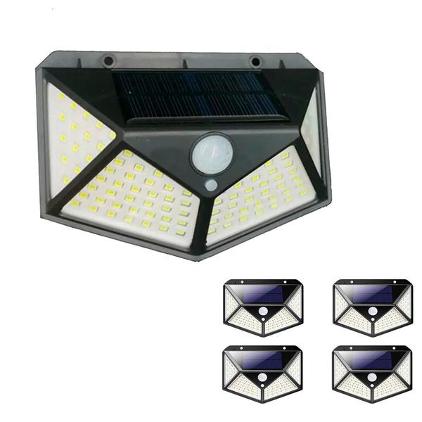 Imagem de Luminaria Solar Kit com 5 Unidades Sensor de Movimento 3 Funçoes Lampada  Presença Parede LED Prova d'Agua Iluminaçao