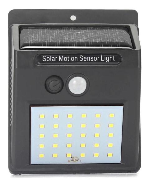 Imagem de Luminária Solar LED 30 LEDs - À Prova D'água - Sensor