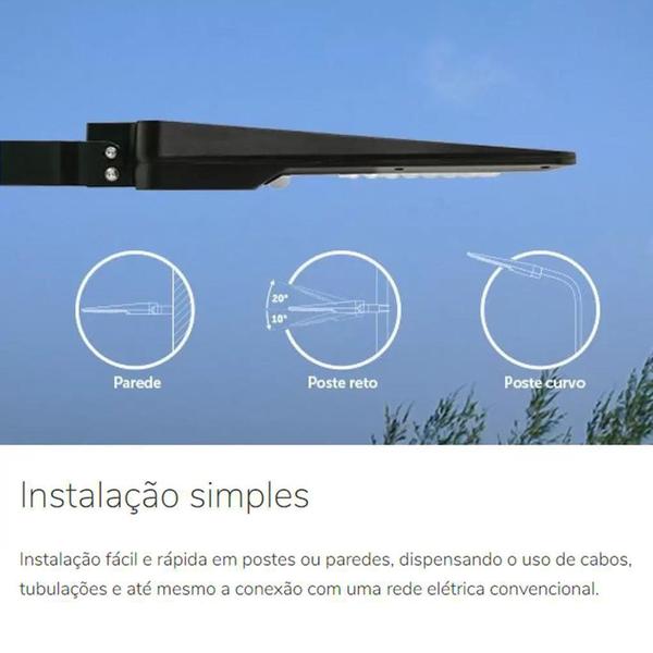 Imagem de Luminária Solar Led Com Sensor Presença Intelbras Preto 15W