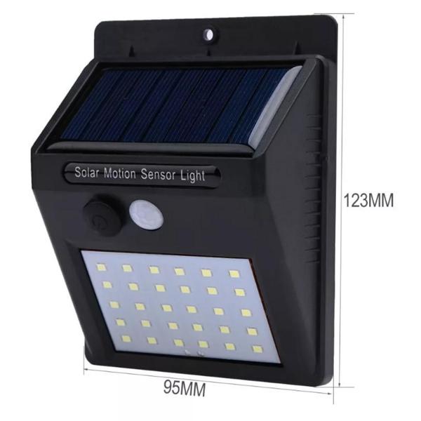 Imagem de Luminaria Solar Led Luz Automática Sensor De Presença Ip67