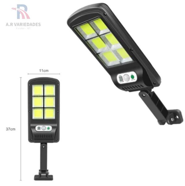 Imagem de Luminária Solar Led Parede Poste com  Sensor 128cob Cont