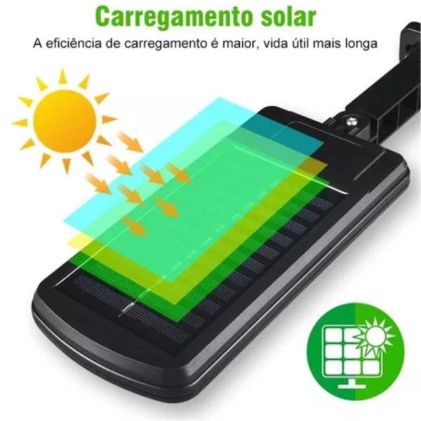 Imagem de Luminária Solar Led Parede Refletores Sob Sensor Controle