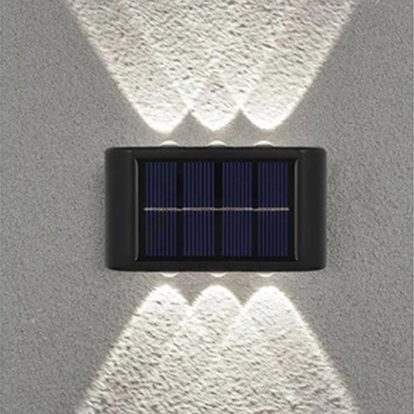 Imagem de Luminaria Solar Led Spot Arandela 2 Uni Caminho Parede Escada Varanda Jardim Quintal Balizador Proteçao Resistente Iluminaçao