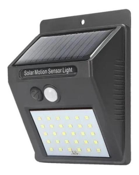 Imagem de Luminária Solar Luz 30 LED com Sensor de Presença Automático