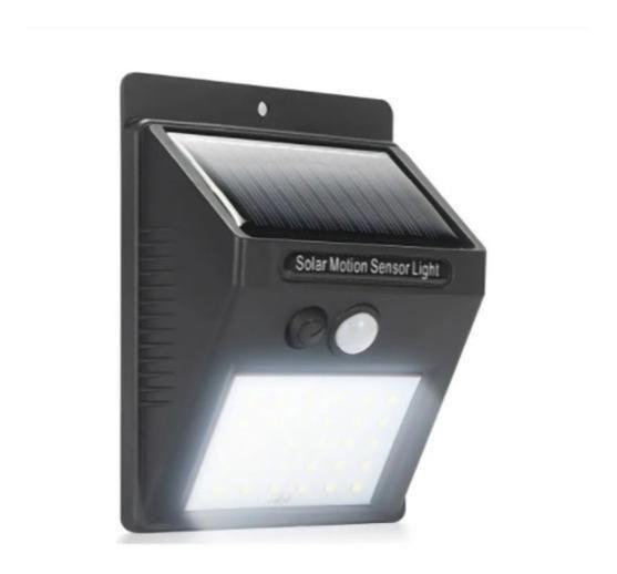 Imagem de Luminária Solar Luz 30 LED com Sensor de Presença Automático