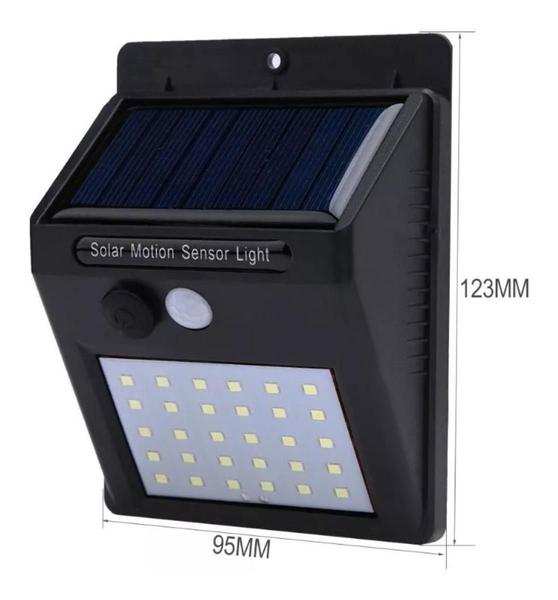 Imagem de Luminária Solar Luz Led Arandela Parede Com Sensor Presença