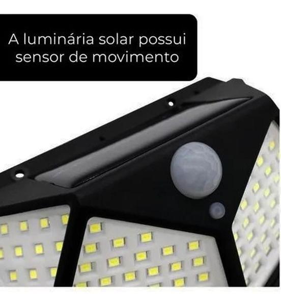 Imagem de Luminária Solar Parede 100Led Sensor Presença