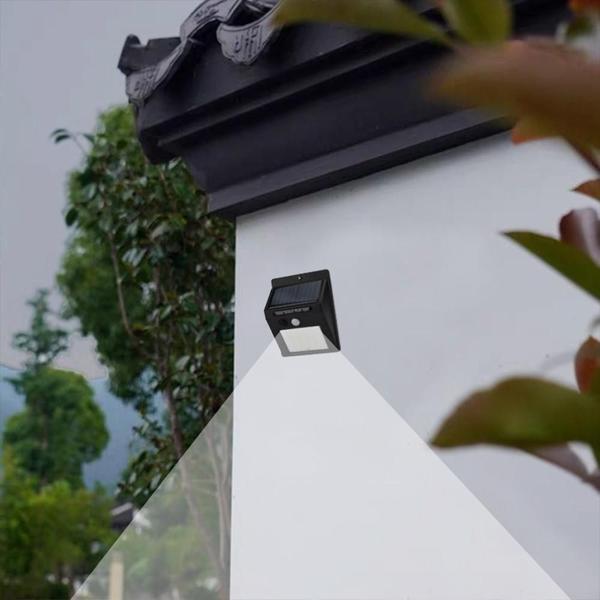Luminaria Solar Parede 25 Leds 3 Unidades Externa - Economia Solar Imagem de Luminaria Solar Parede 25 Leds 3 Unidades Externa