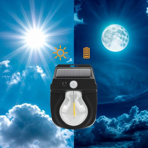 Luminária Solar Parede Sensor de Movimento Prova D'água - Luminária Solar Parede Sensor Presença Imagem de Luminária Solar Parede Sensor de Movimento Prova D'água