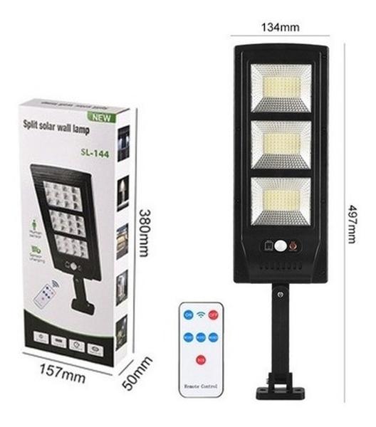 Imagem de Luminária Solar Poste Refletor Led Potente Controle Remoto 300w