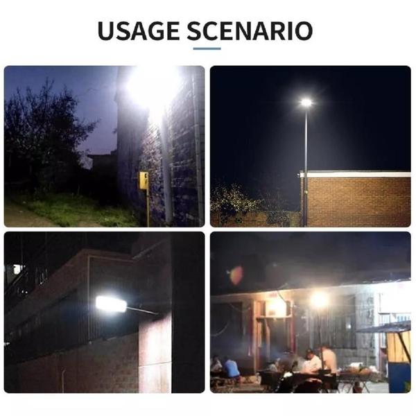 Imagem de Luminária Solar Poste Rua Parede Refletor 288 Led C/ Sensor