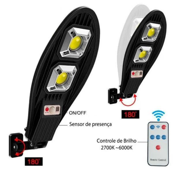 Imagem de Luminária Solar Postes Resistente A Água Ip65 Com Controle