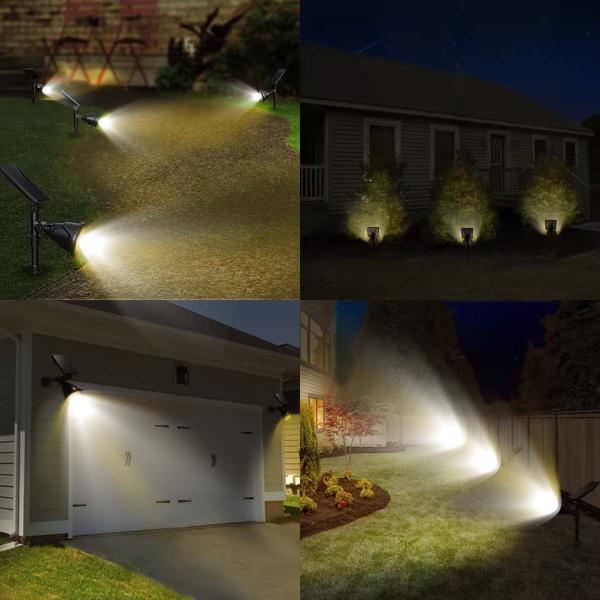 Imagem de Luminaria Solar Spot LED Arandela Espeto Sensor Presença Movimento Balizador Angulo Ajustavel Parede Jardim Quintal Garagem Entrada Arbusto Caminho Il