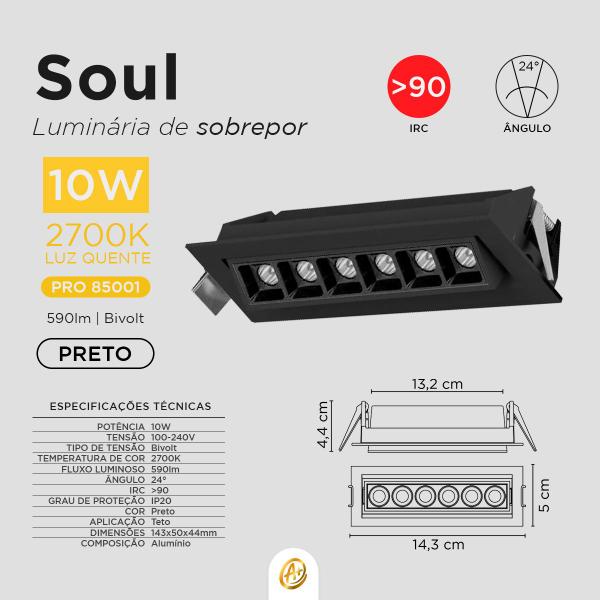 Luminária Soul De Embutir 24 Branco E Preto LED 2700K 10W 590LM Bivolt PRO 84998PRO85001 - Opus Imagem de Luminária Soul De Embutir 24 Branco E Preto LED 2700K 10W 590LM Bivolt PRO 84998PRO85001