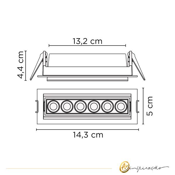 Luminária Soul De Embutir 24 Branco E Preto LED 2700K 10W 590LM Bivolt PRO 84998PRO85001 - Opus Imagem de Luminária Soul De Embutir 24 Branco E Preto LED 2700K 10W 590LM Bivolt PRO 84998PRO85001