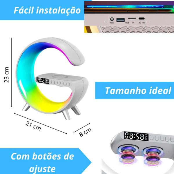 Imagem de Luminária Speaker Carregador Premium - Entrega Rápida