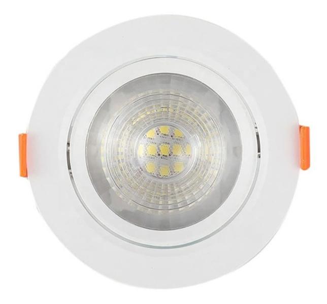 Imagem de Luminária Spot Led Redondo 5w Luz Branco Frio Direcionável Embutir Bivolt 110/220 Forro Pvc Gesso Sala Quarto Cozinha Corredor Comercio