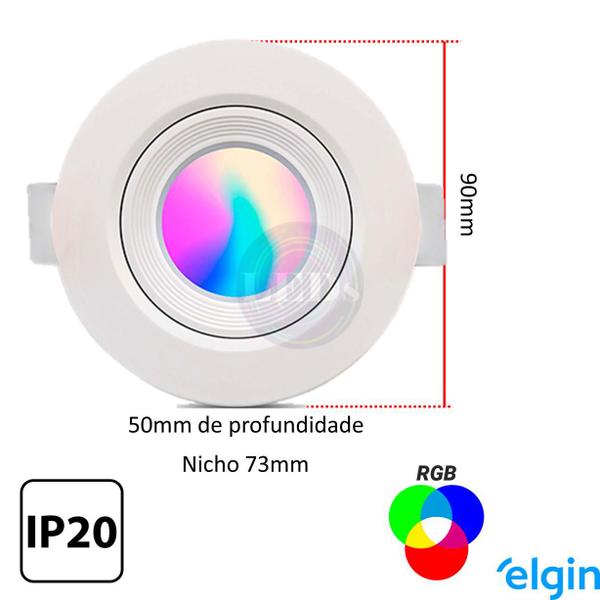 Imagem de Luminaria Spot Led Redondo 5w RGB Inteligente Smart Wifi