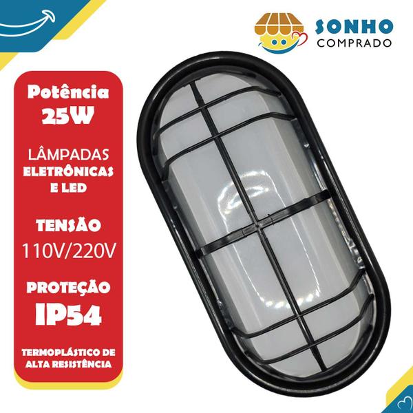 Imagem de Luminária tartaruga em PP eletrônica preta 25W 067870 InterNEED