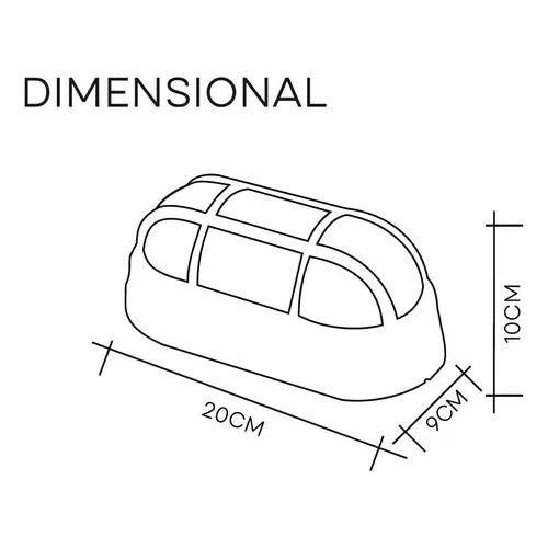 Imagem de Luminária Tartaruga Oval 25w Branca 