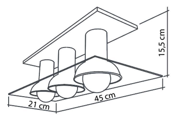 Imagem de Luminária Teto Plafon Sobrepor Quarto Sala Cozinha 3